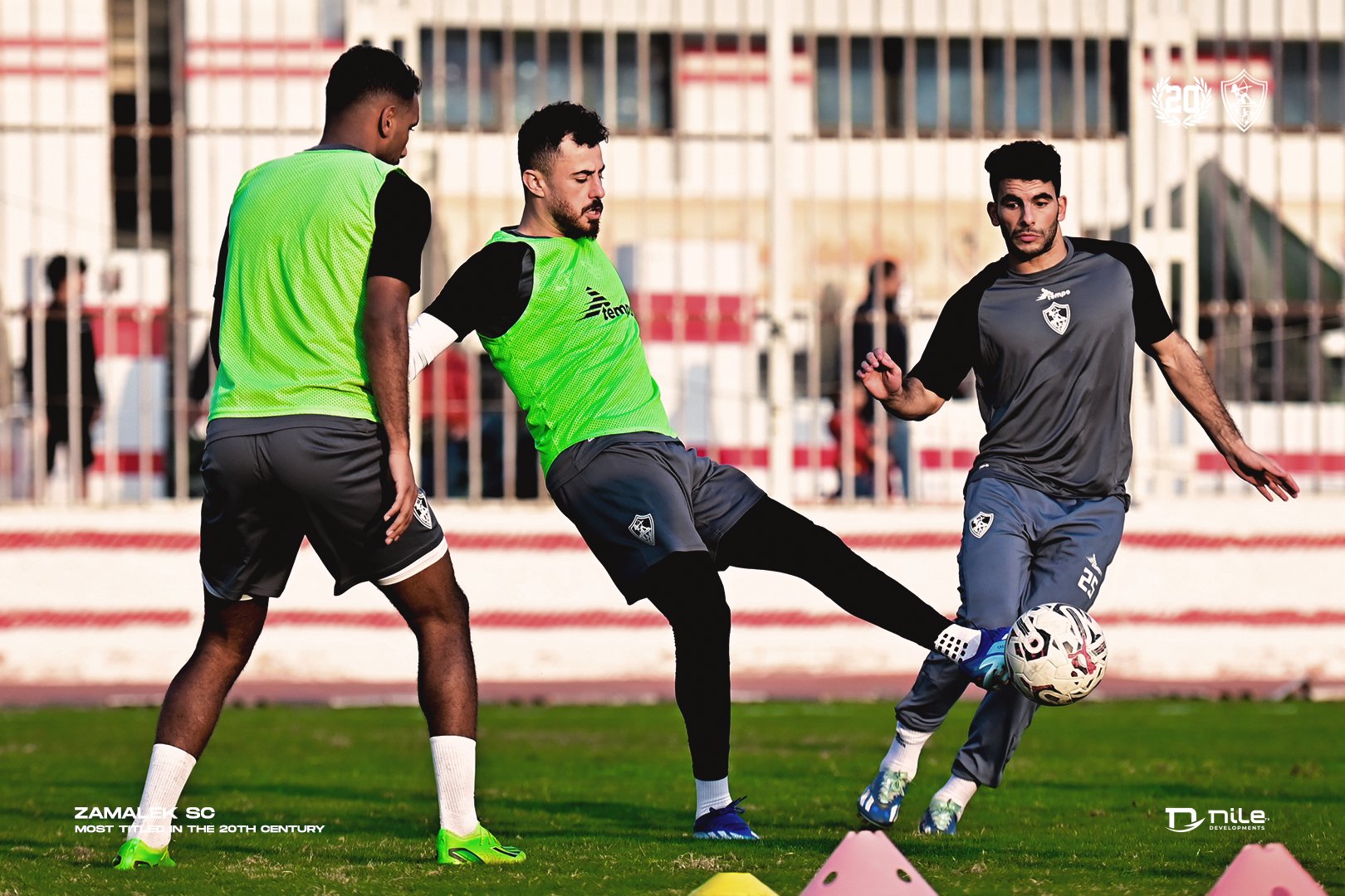 تدريبات بدنية شاقة للاعبي الزمالك لتقوية العضلات